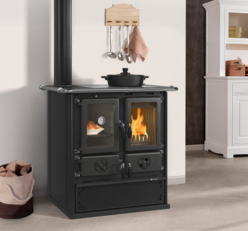ROSETTA SINISTRA 5.0 STEEL- Cocina Leña - La Nordica-Extraflame