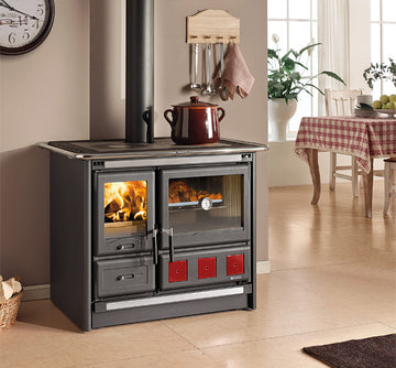 ROSA XXL 5.0 - STEEL - Cocina Leña - La Nordica-Extraflame