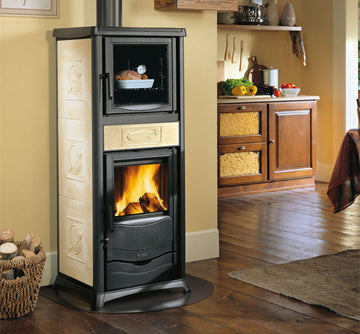 ROSSELLA PLUS FORNO EVO - Estufa canalizada con horno leña - La Nordica-Extraflame